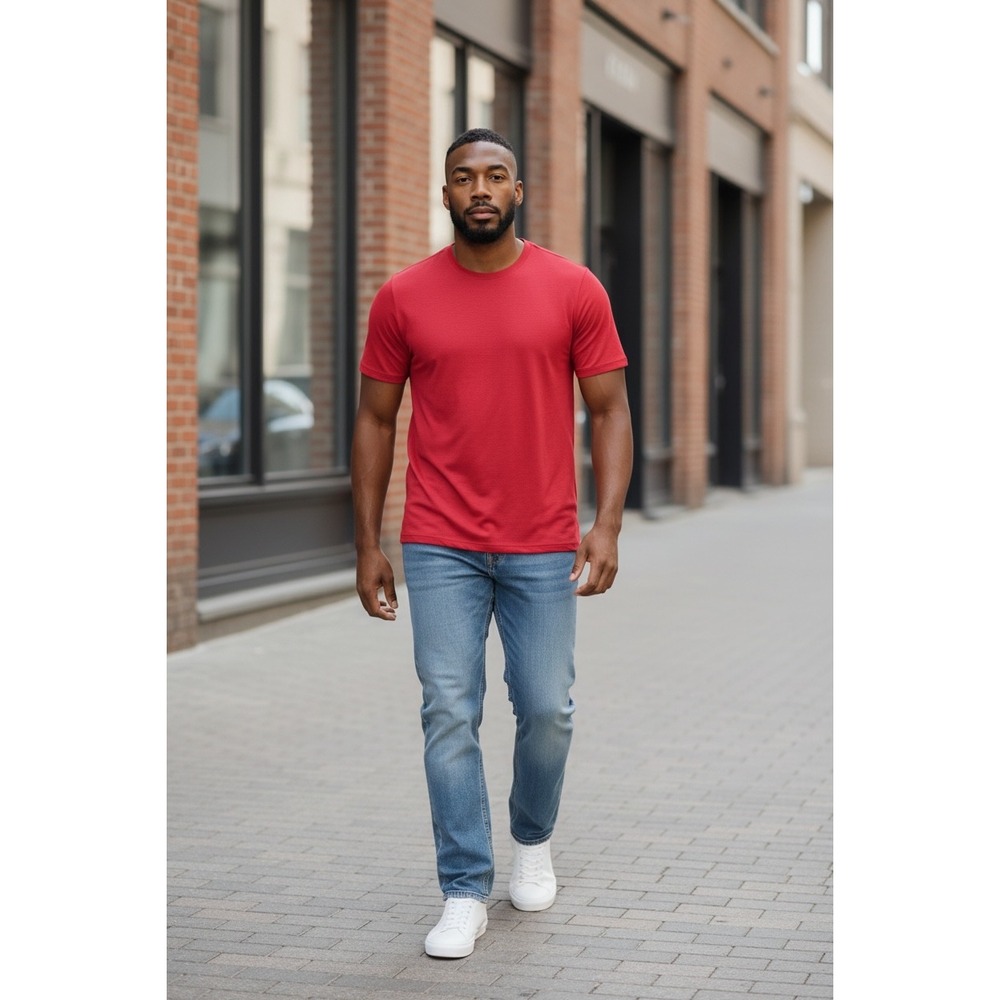 Ten Thousand Mens Lightweight S/S Shirt Lava Red Performance Tee Size XL Gym